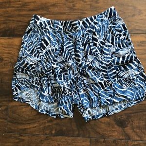 Blue Leaf Flowy Shorts